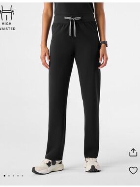 NWT Figs High-Waisted Black Women's Livingston scrub pants size S